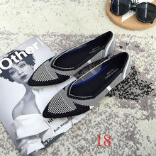 Load image into Gallery viewer, New Women&#39;s Casual flats bailarinas luxury Brand Shallow Mouth Pointed Ballet Female Boat Shoes wool Knitted Maternity loafers